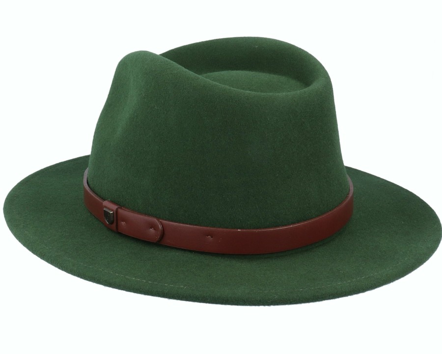 Hats Brixton | Messer Moss Green Fedora - Brixton — Modehat